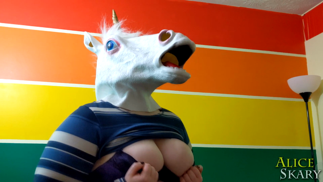 Boobies JOI In A Unicorn Mask video from Alice Skary