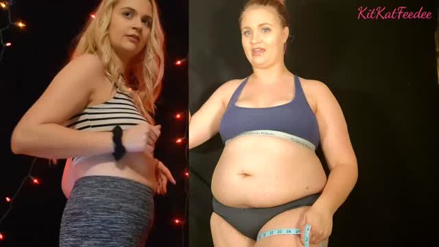 KitKatFeedee September Measurements and Weigh-in video from KinkyCurvyKat