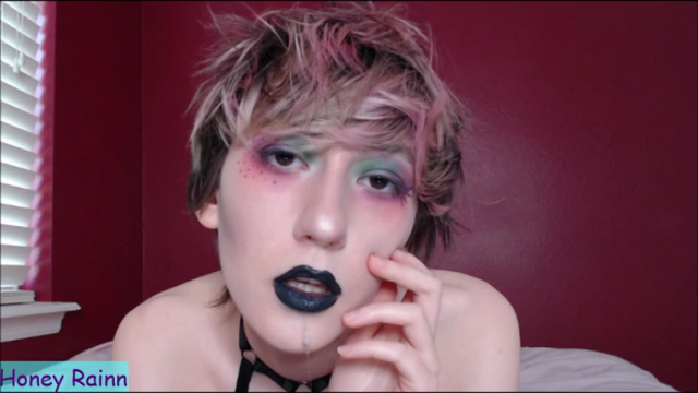 Cute Goth Monster Girl SPIT/DROOL FETISH + BODY WORSHIP + SOLO MASTURBATION video from Charlie/// Honey Rainn