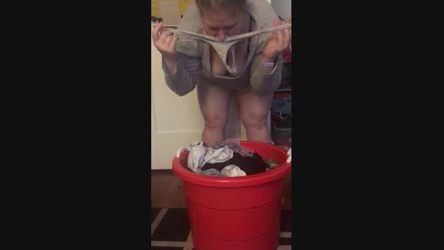 SNIFFING MOMMYS FILTHY ASS PANTIES video from GreenEyedFreakyMom
