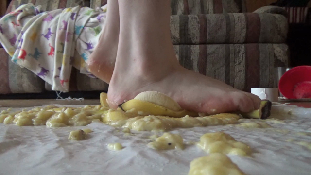 Banana Stomping Messy Feet video from Viviana Black