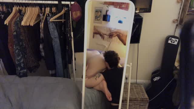 ftm eats & spanks ass, teases boyfriends pussy video from Davis Rimm