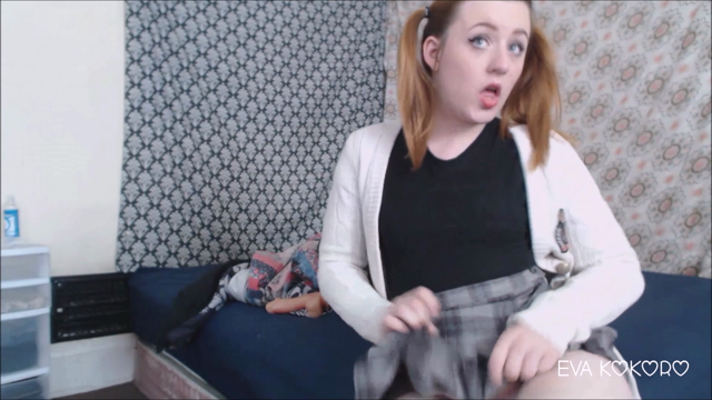 Schoolgirl tease and fuck video from Eva Kay