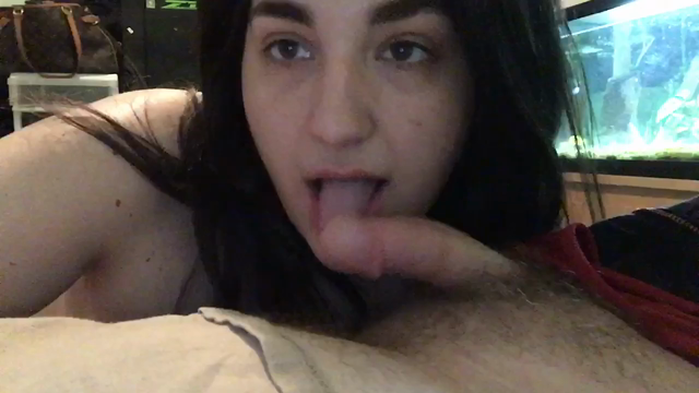 brunette with braces gets a mouth full of cum! video from Holly Deetz