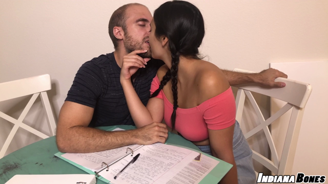 Step-sis Violet Starr needs study help video from Dan Ferrari