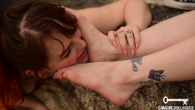 SMELLING MY DIRTY HIKER FEET video from Kaiia Eve