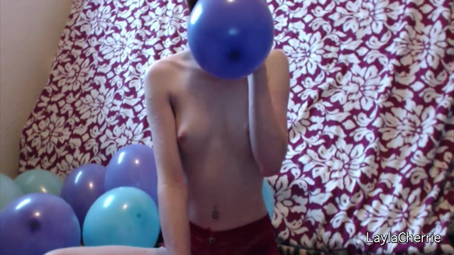 Balloon Blowing & Popping video from Layla Cherrie