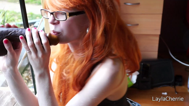 BBC Dildo BJ video from Layla Cherrie