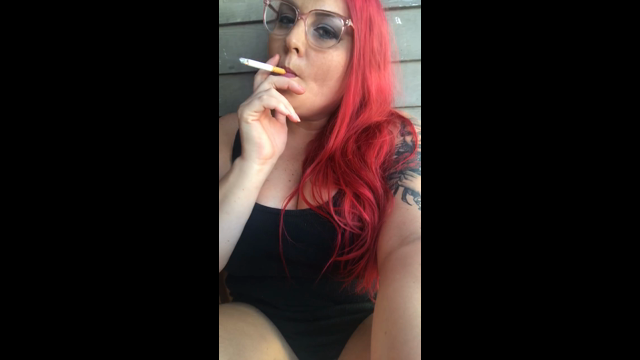 Sexy Red Head Smoking Seduction video from Peachee