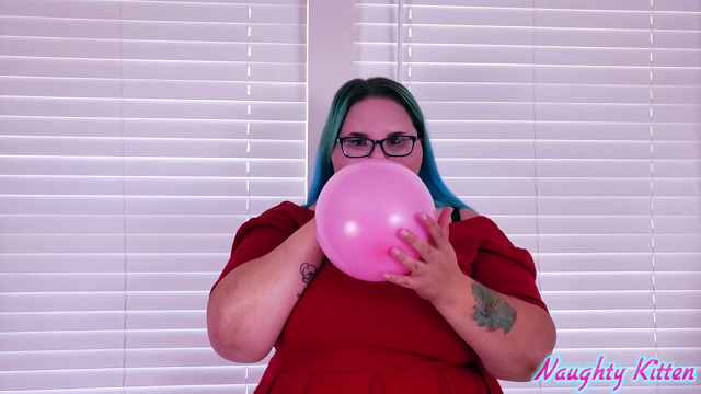 naughty kitten balloon blow and pop video from Naughty Kitten