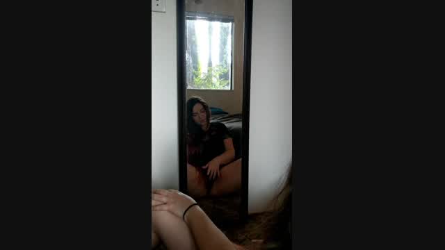 Seducing myself in the mirror video from Wren Wild