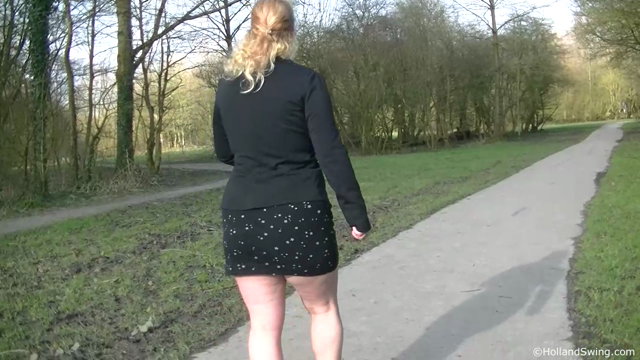 Naughty stroll in the park video from Nikki Holland