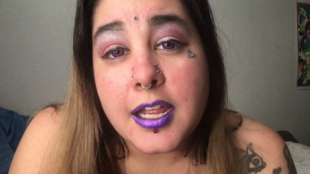 shiny purple lips JOI video from Dru Loonytix