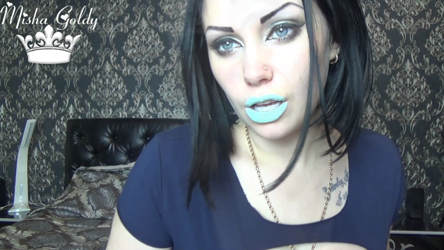 My Glamorous Blue Lipstick video from Mistress Misha Goldy