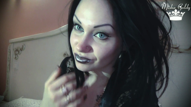 New metal lipstick worship video from Mistress Misha Goldy