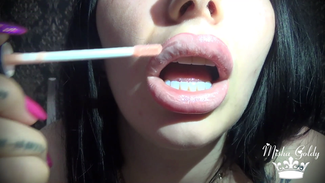 My Perfect New Puffy Big Glossy Lips! video from Mistress Misha Goldy