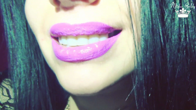 Purple Glossy Lips video from Mistress Misha Goldy