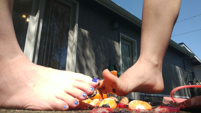 Crushing Fruit with Our Toes video from Tawney