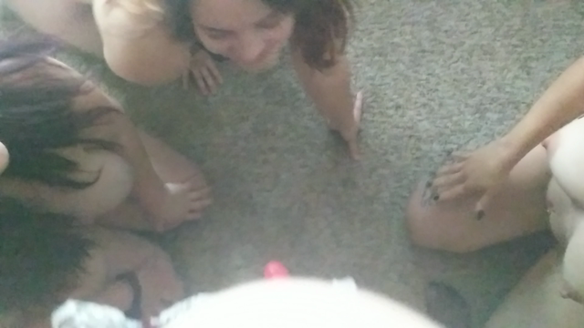 Three Girl Strap On Blowjob video from Tawney