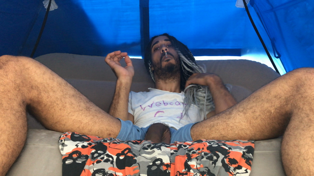 Smoking and Jerking In My Tent (4K) video from Arthur Eden