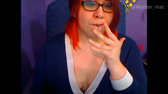Nerdy Redhead Smokes While Chatting video from Wynter Azure