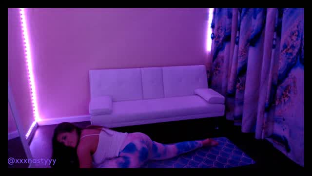 Topless Yoga Splits Training + Headstand Twerk video from Miss Luci