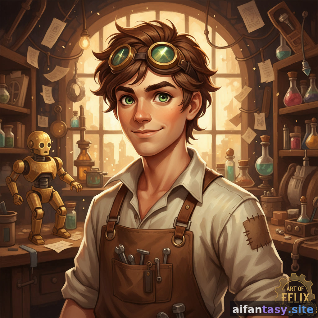 Felix - Mad Scientist (Affectionate), Builder of Contraptions AI character
