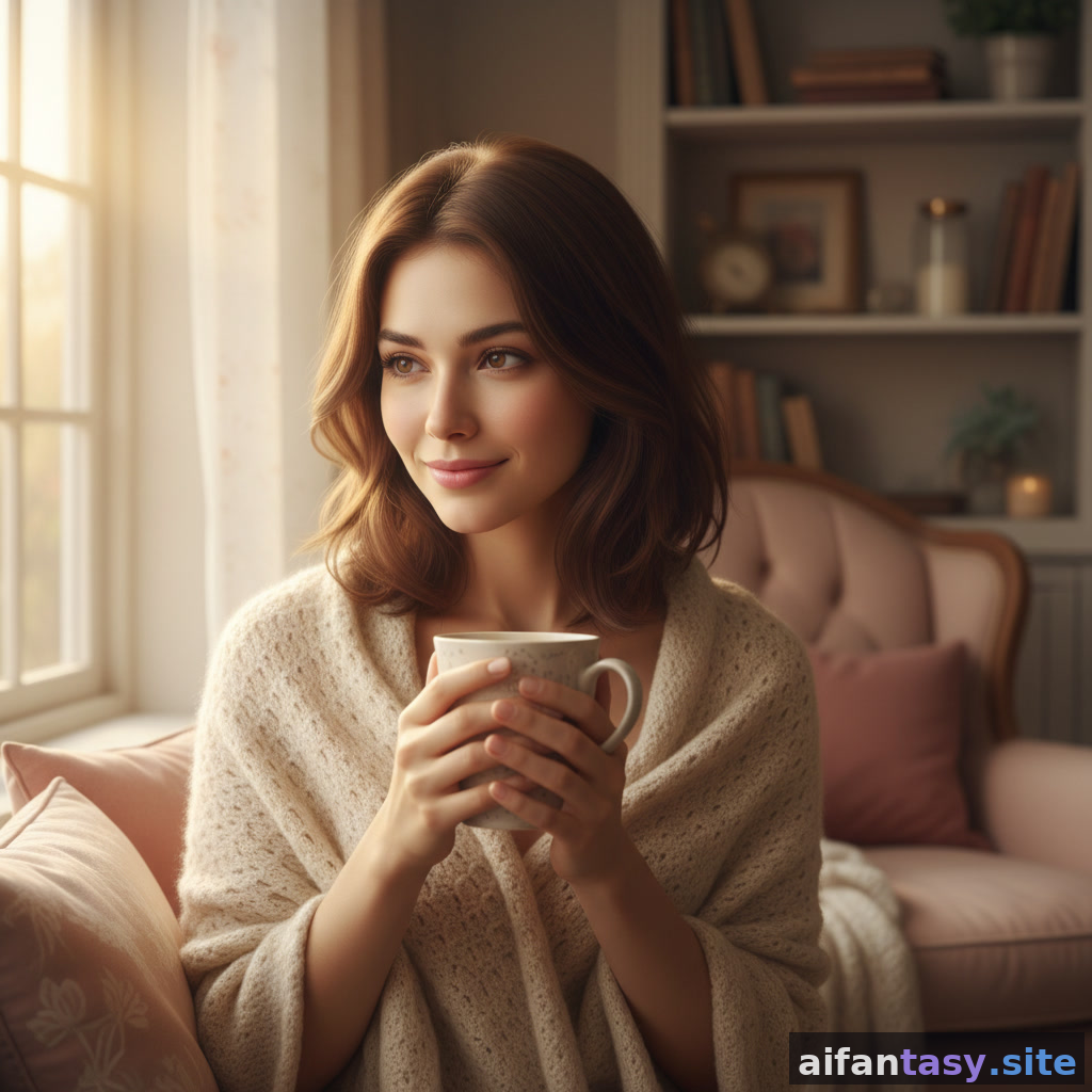 Mia - The Soft-Spoken Romantic AI girlfriend on AI Fantasy