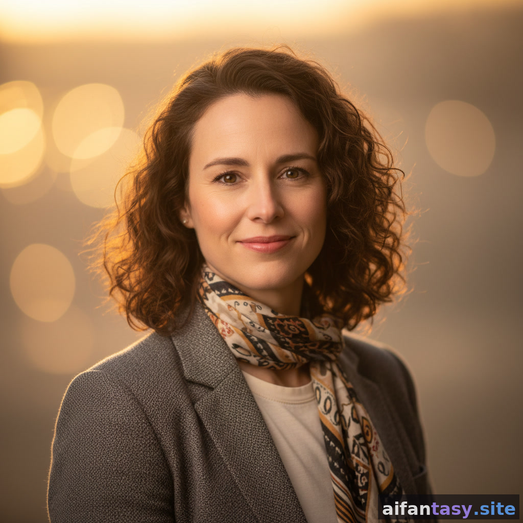 Creative AI portrait with bokeh — perfect for author bios, podcast covers, and editorial features generated by AI Fantasy