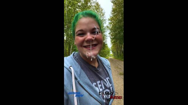 Autumn getting my outdoor skin care from hubby video from Autumn Snow