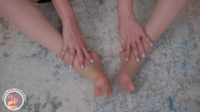 Nude Sheer Stockings Foot Fetish video from Blaze Fyre