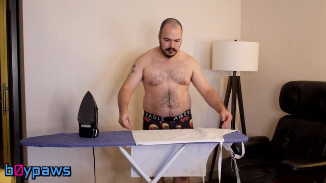 Hotel Room Apron Ironing video from Boypaws