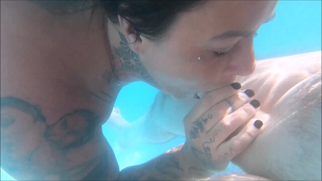 Swimming Pool Threesome with Underwater Blowjob video from Camilla Creampie