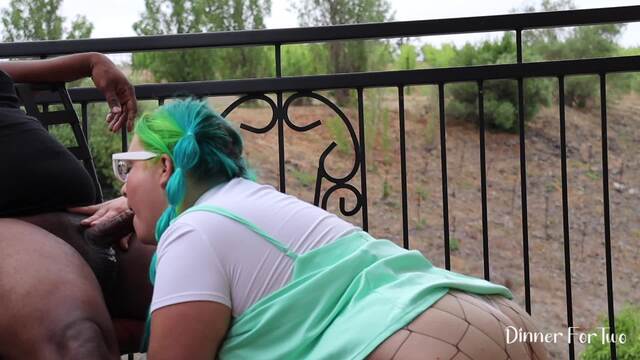 ShortLivedTyranny Vineyard View Balcony Blowjob video from Dinner For Two