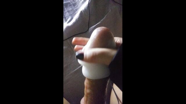 Sexual ASMR With FTM Femboy Moaning while Stroking His Strap-on Dick POV video from Jayce