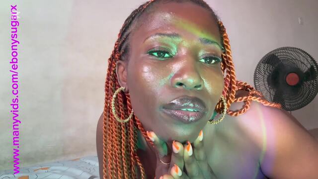 Ebony Goddess Face Worship and Lips Tease video from Rose