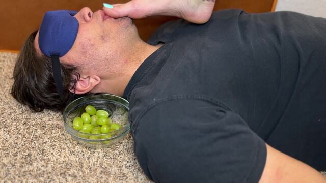 Feeding my foot slave treats with my feet video from ElektrykLyzyrd