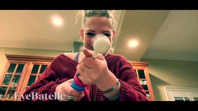 Struggling Balloon Blowup With Hand Pump video from Eve Batelle