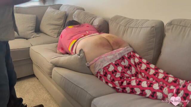 Belted During Daddy's Lunch Break video from Evelyn Holloway