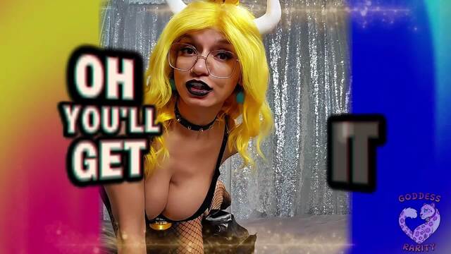 Goddess Rarity is mean to your tiny manhood as Bowsette video from Goddess Rarity