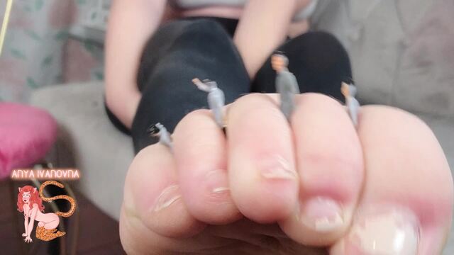 Giantess Ruins TIny Men With Her Toes video from Anya Ivanovna