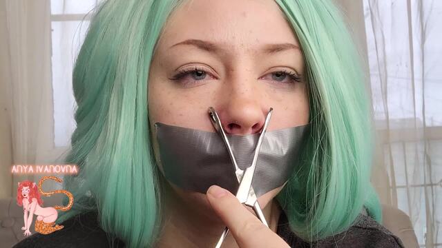 Taped Mouth Nose Clamping video from Anya Ivanovna