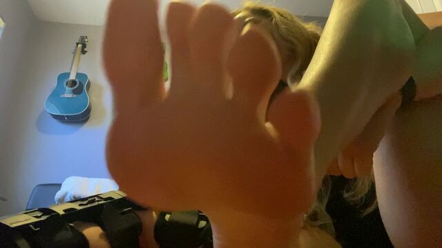 Harley Shoes and Socks off video from Harley T