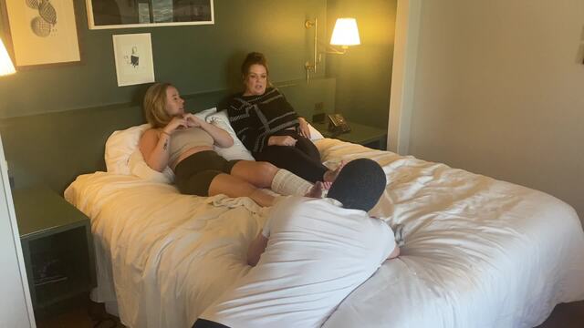 Vegas Foot Slave Surprise Harley T and Goddess Jordyns VIP Treatment video from Harley T