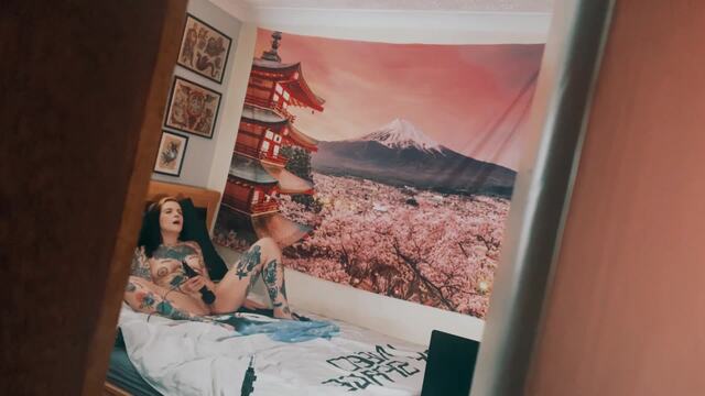 Spying on Tattooed Sister Masturbating