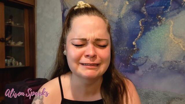 Crying and wiping my tears video from Alison Sparks