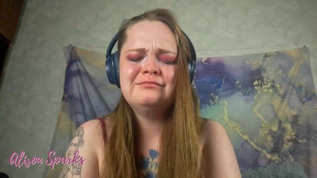 Very ugly and desperate crying after a long day video from Alison Sparks
