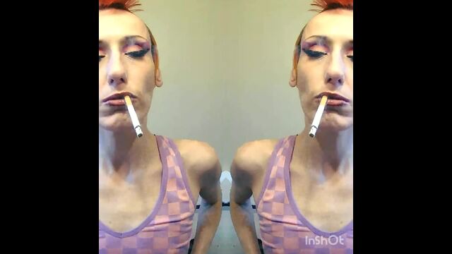 Smoking while styling my Mohawk {Custom} video from 