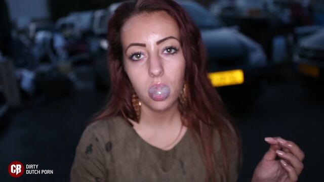 Dutch Teenslut outdoor Blowbang video from Cumbizz