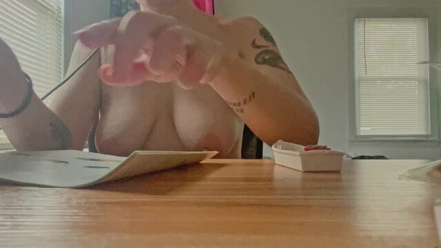 topless lego building asmr video from Lilredvelvet